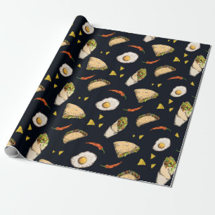 Papier Cadeau Tacos Burrito Nachos Mexicain Cadeau Meilleur Été