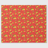 Papier Cadeau Tacos tirés à la main et chillies Alimentation mex (Plat)