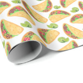 Papier Cadeau Tacos Wrapping Paper (Coin rond)