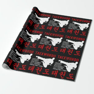 Papier Cadeau Taekwondo Tenets Martial Arts