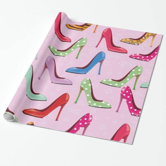 Papier Cadeau talons hauts motif (Déroulé)