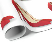 Papier Cadeau Talons hauts rouges (Coin rond)