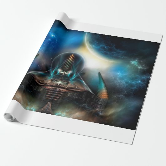 Papier Cadeau Tamalin 5 Science Fiction Fractal (Déroulé)