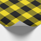 Papier Cadeau Tamaron noir jaune gros bison plaqué bûcheron Tart (Coin)