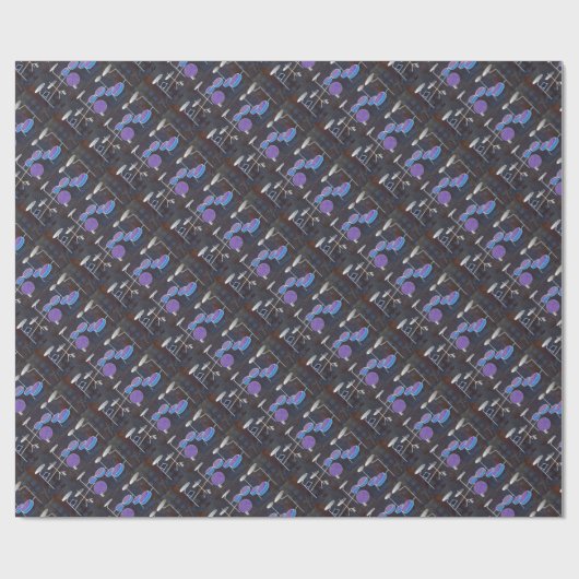 Papier Cadeau Tambours (Plat)