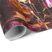 Papier Cadeau Tambours, confiture extérieure (Coin rond)