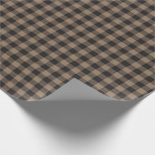 Papier Cadeau Tan and Black Country Buffalo Check Plaid (Coin)