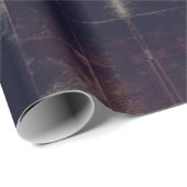 Papier Cadeau Tan Cowhide Patchwork Imprimer papier d'emballage (Coin rond)