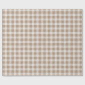 Papier Cadeau Tan doux Beige Anglais Pays Vérifier Cadeau Plaid (Plat)