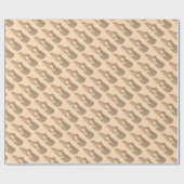 Papier Cadeau Tan Lyrical Moderne Danse Enseignant Chaussure Dan (Plat)