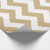 Papier Cadeau Tan Neutral Chevrons (Coin)