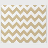 Papier Cadeau Tan Neutral Chevrons (Plat)