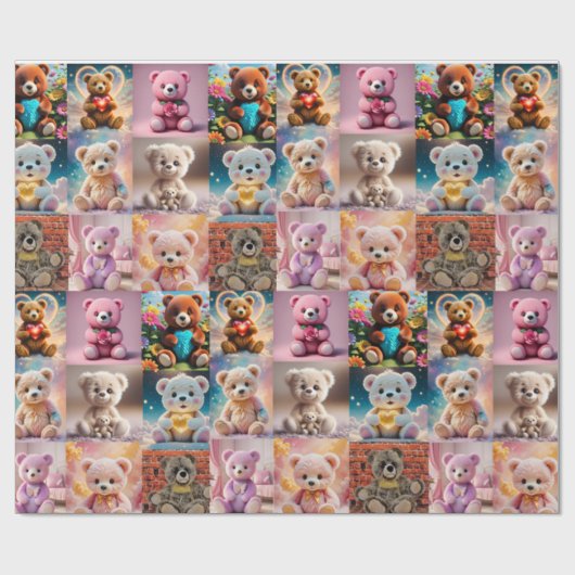 Papier Cadeau Tant de Nounours (Plat)
