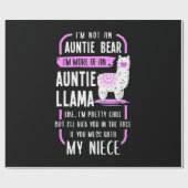 Papier Cadeau Tante Llama (Plat)