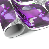 Papier Cadeau Tanzanite Gemstone Purple (Coin rond)