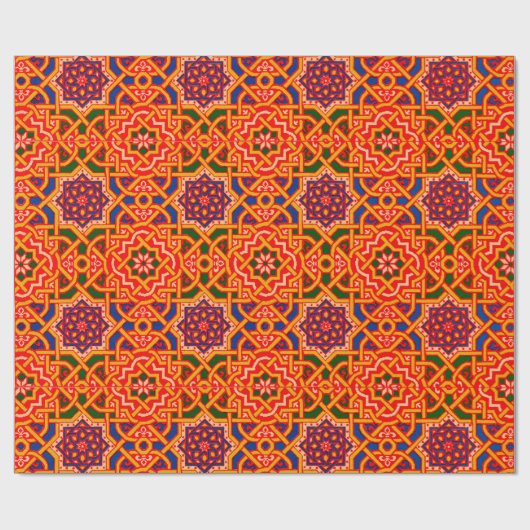 Papier Cadeau Tapis coloré d'époque (Plat)