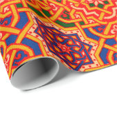 Papier Cadeau Tapis coloré d'époque (Coin rond)