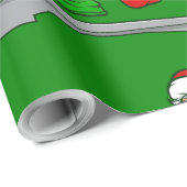 Papier Cadeau tapis de course de Noël père Noël (Coin rond)