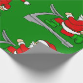 Papier Cadeau tapis de course de Noël père Noël (Coin)