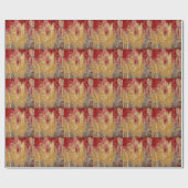 Papier Cadeau Tapis d'or rouge oriental texture. (Plat)