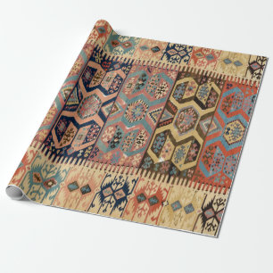 Papier Cadeau Tapis Kilim Turc Persan Ancien
