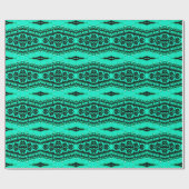 Papier Cadeau Tapis persan ikat vert clair. Ethnique (Plat)