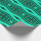 Papier Cadeau Tapis persan ikat vert clair. Ethnique (Coin)