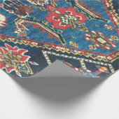 Papier Cadeau Tapis persan turc oriental, bleu (Coin)