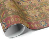 Papier Cadeau Tapis rouge or Kashan tapis Perse Asiatique (Coin rond)