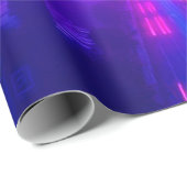 Papier Cadeau Tapis XL de zone de Synthwave de coucher de soleil (Coin rond)