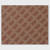 Papier Cadeau Tapisserie arabesque persienne rouge (Plat)