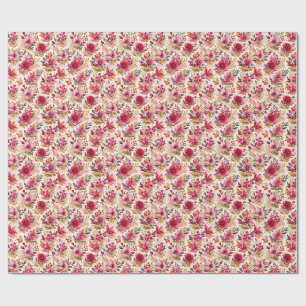 Papier Cadeau Tapisserie du Jardin Rose