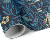 Papier Cadeau Tapisserie florale de William Morris Blue Birds Cl (Coin rond)