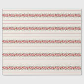 Papier Cadeau tapisserie traditionnelle feuillage de Noël (Plat)