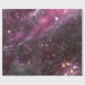 Papier Cadeau Tarantula Nebula en prune NASA (Plat)