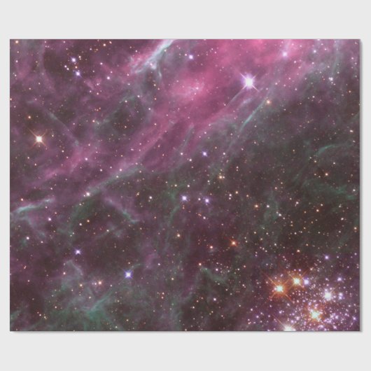 Papier Cadeau Tarantula Nebula en prune NASA (Plat)
