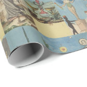 Papier Cadeau Tarot tiré main vintage Pastel (Coin rond)