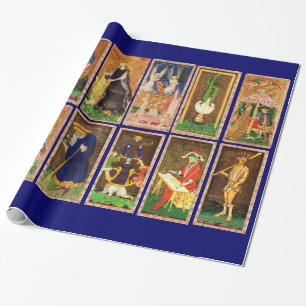 PAPIER CADEAU TAROTS DE RENAISSANCE ANTIQUE