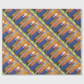 PAPIER CADEAU TAROTS DE RENAISSANCE ANTIQUE / ÉTOILES (Plat)