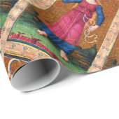 PAPIER CADEAU TAROTS DE RENAISSANCE ANTIQUE / LUNE (Coin rond)