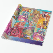 PAPIER CADEAU TAROTS DES OMBRES PERDUES /STAR, LUNE, SOLEIL, EMP (Déroulé)