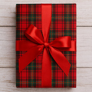 Papier Cadeau Tartan à carreaux intemporel rouge et noir Ralph N