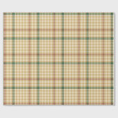 Papier Cadeau Tartan beige (Plat)