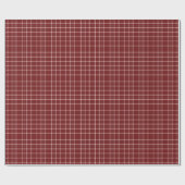 Papier Cadeau Tartan blanc et marron fin (Plat)