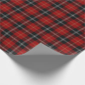 Papier Cadeau Tartan blanc noir rouge écossais de Marjoribanks (Coin)