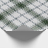 Papier Cadeau Tartan blanc vert (Coin)