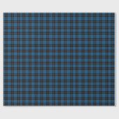 Papier Cadeau Tartan bleu de chasse de Ramsay de clan (Plat)