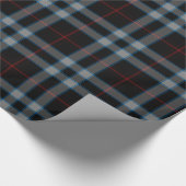 Papier Cadeau Tartan bleu gris noir (Coin)