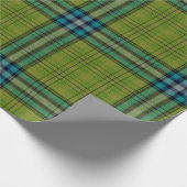Papier Cadeau Tartan bleu vert (Coin)