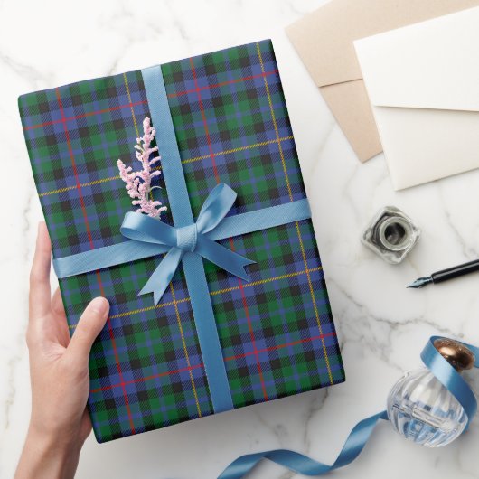 Papier Cadeau Tartan bleu-vert (Cadeaux)
